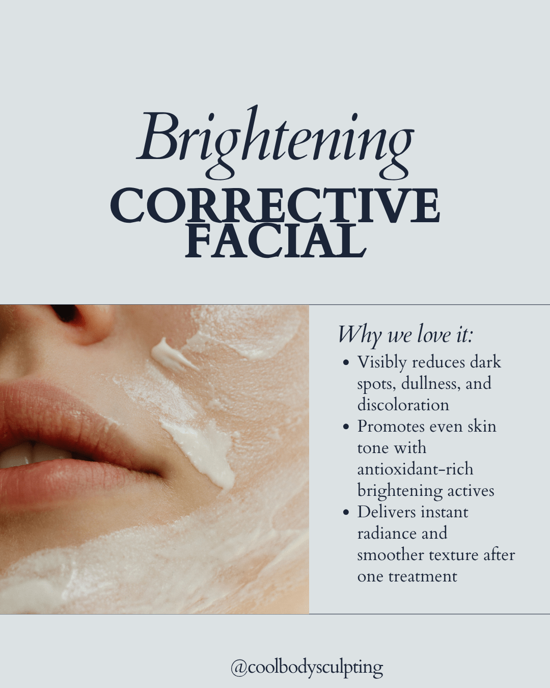 Brightening Facial in Virginia Beach | Cool Body Sculpting Center Woman receiving a brightening facial treatment targeting dark spots and uneven tone in Virginia Beach.